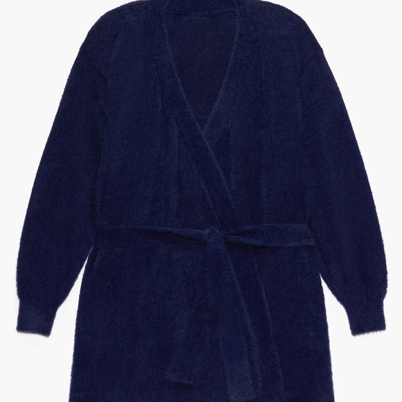 SAVAGE x Fenty (M/L) Fluff it Up Robe in Navy Blue - Picture 10 of 15